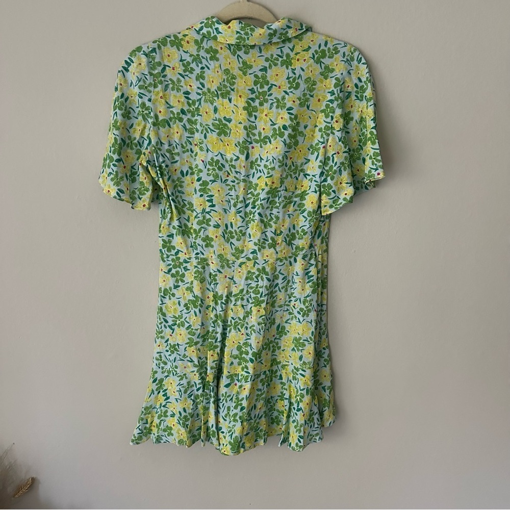 Zara Floral Button Collar Dress Skort Mini Spring Summer Small NWT - Picture 11 of 13